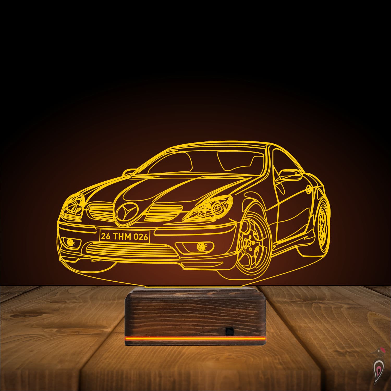 Mercedes-Benz — 3D LED Ночник | Подарок автолюбителю 9