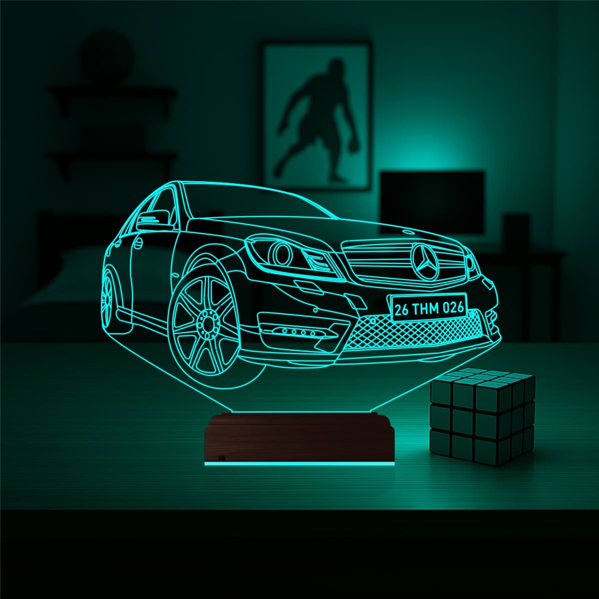 Mercedes-Benz — 3D LED Ночник | Подарок автолюбителю 3