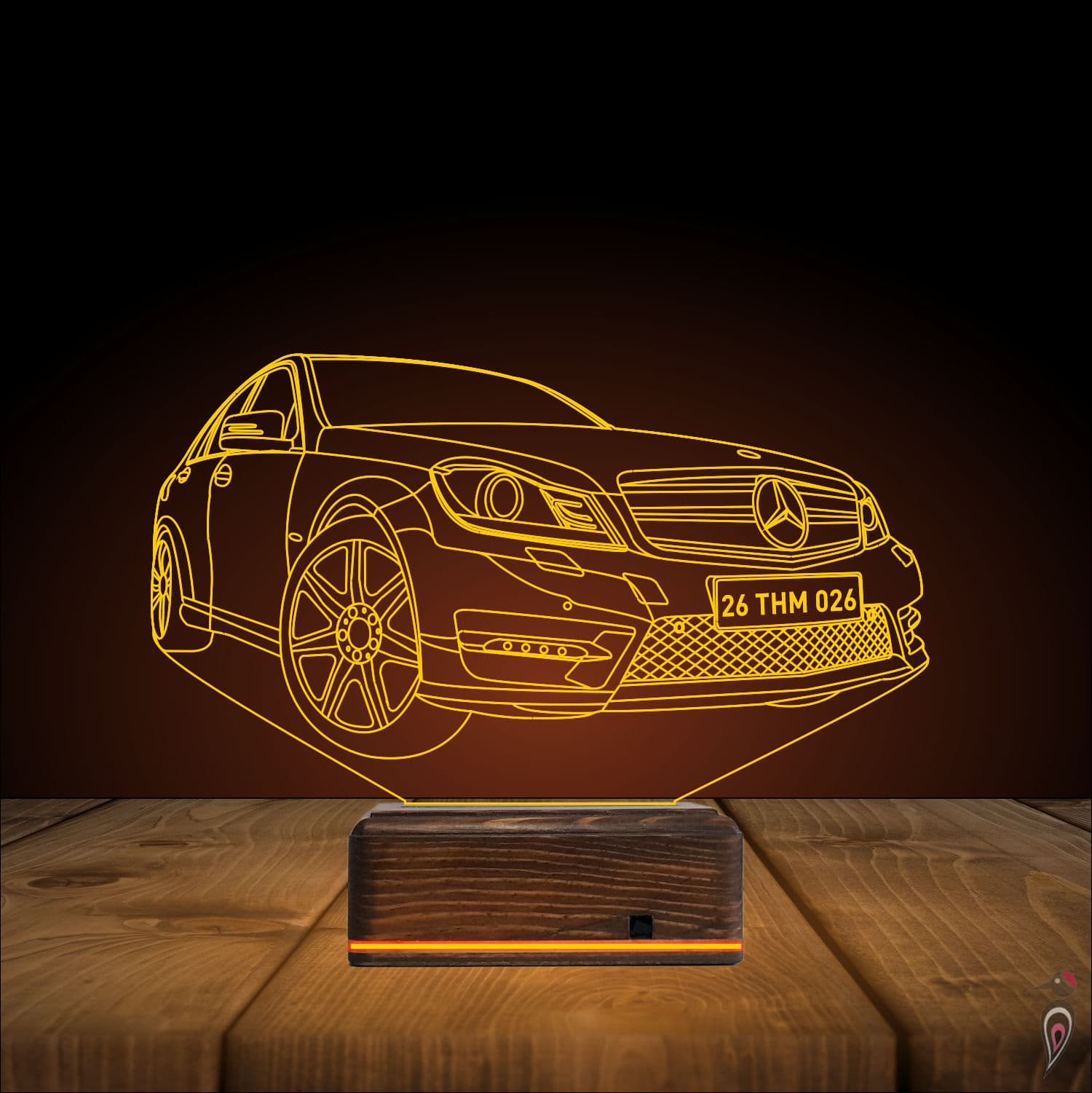 Mercedes-Benz — 3D LED Ночник | Подарок автолюбителю 9