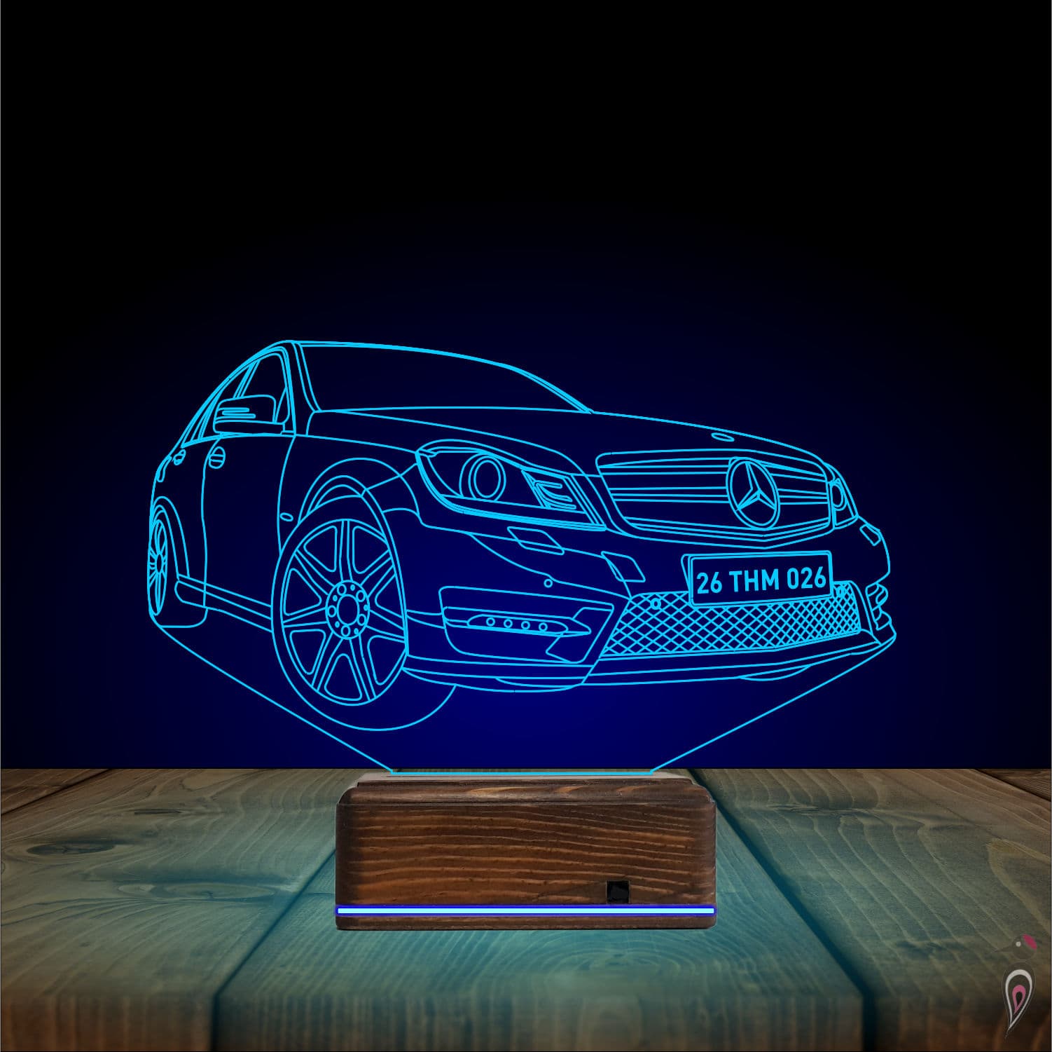 Mercedes-Benz — 3D LED Ночник | Подарок автолюбителю 10