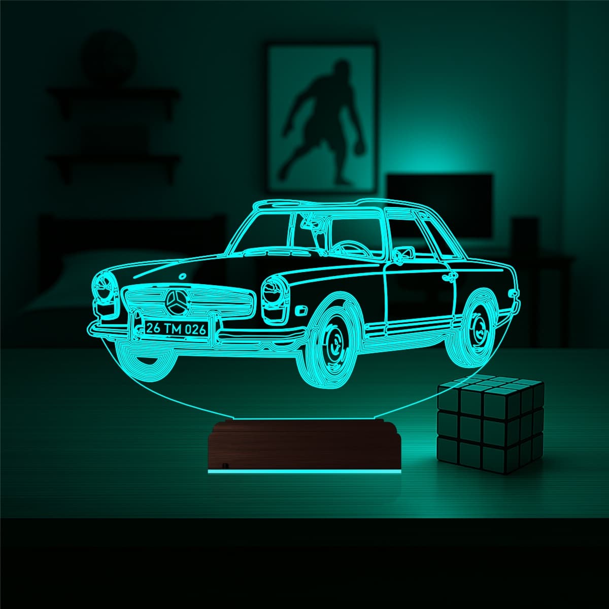 Mercedes-Benz — 3D LED Ночник | Подарок мужчине 3