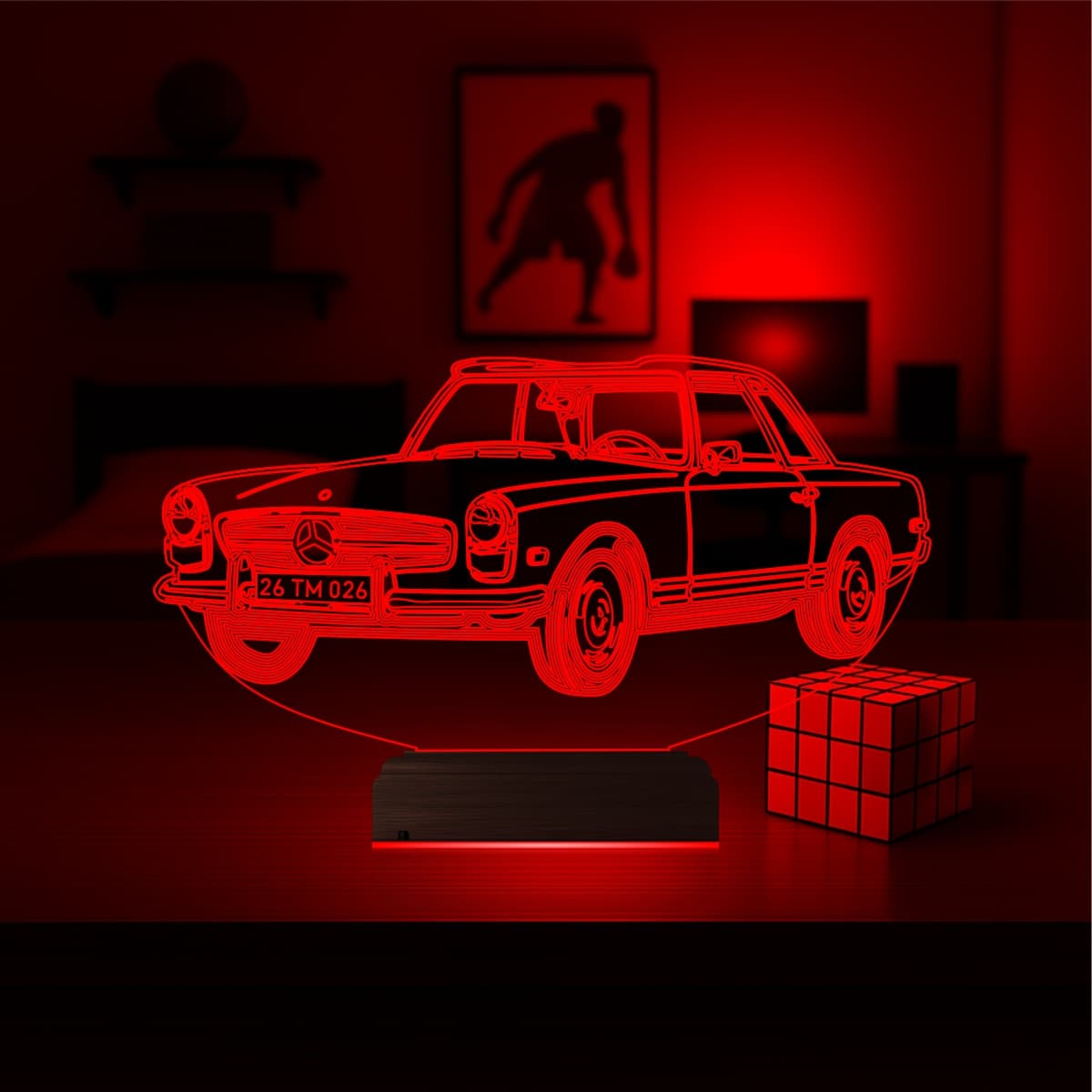 Mercedes-Benz — 3D LED Ночник | Подарок мужчине 6