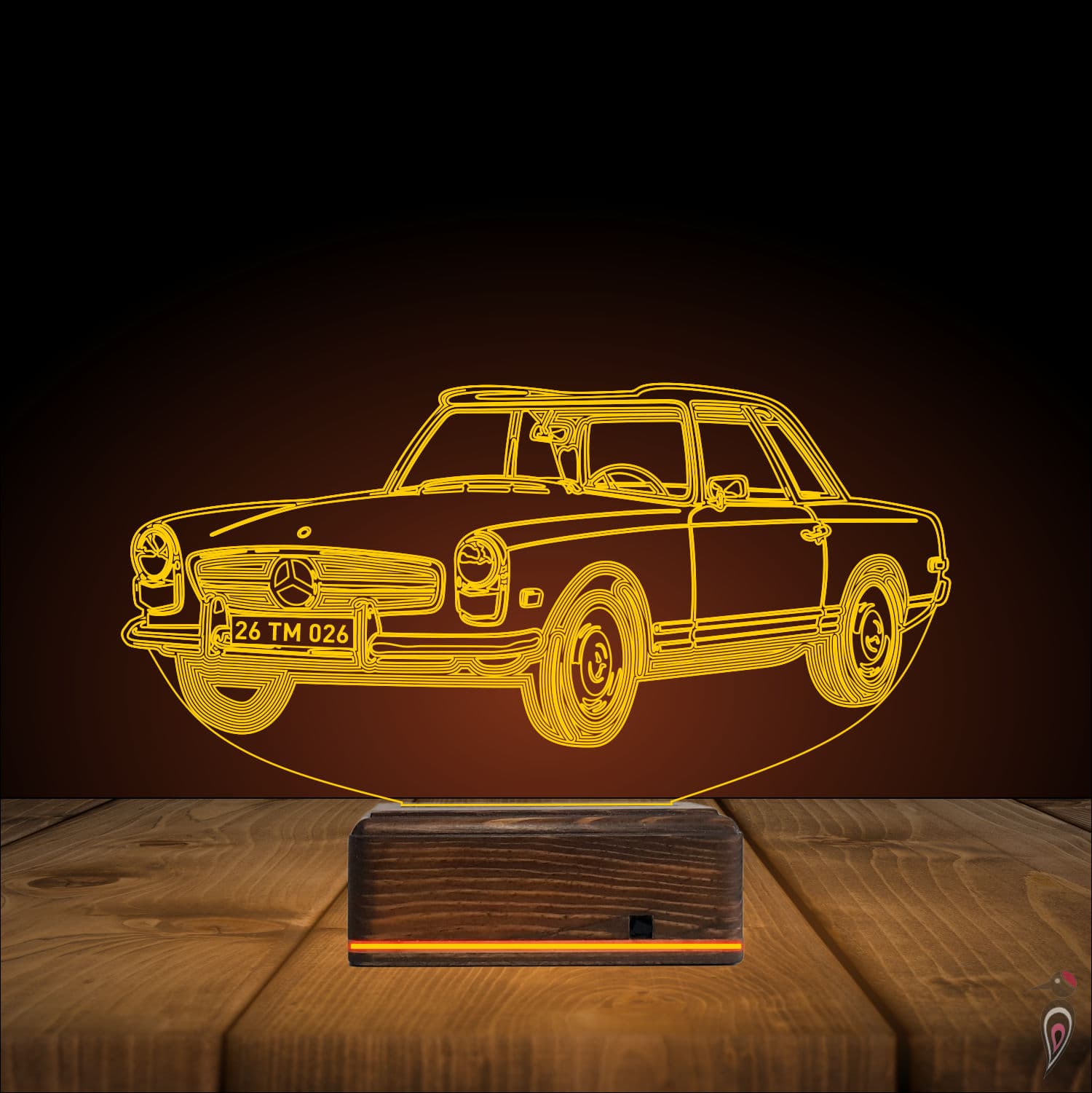 Mercedes-Benz — 3D LED Ночник | Подарок мужчине 9