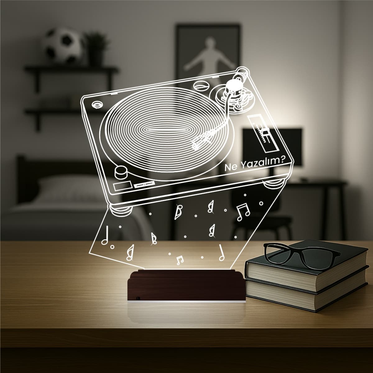 Проигрыватель винила — 3D LED Ночник | Подарок меломану 1