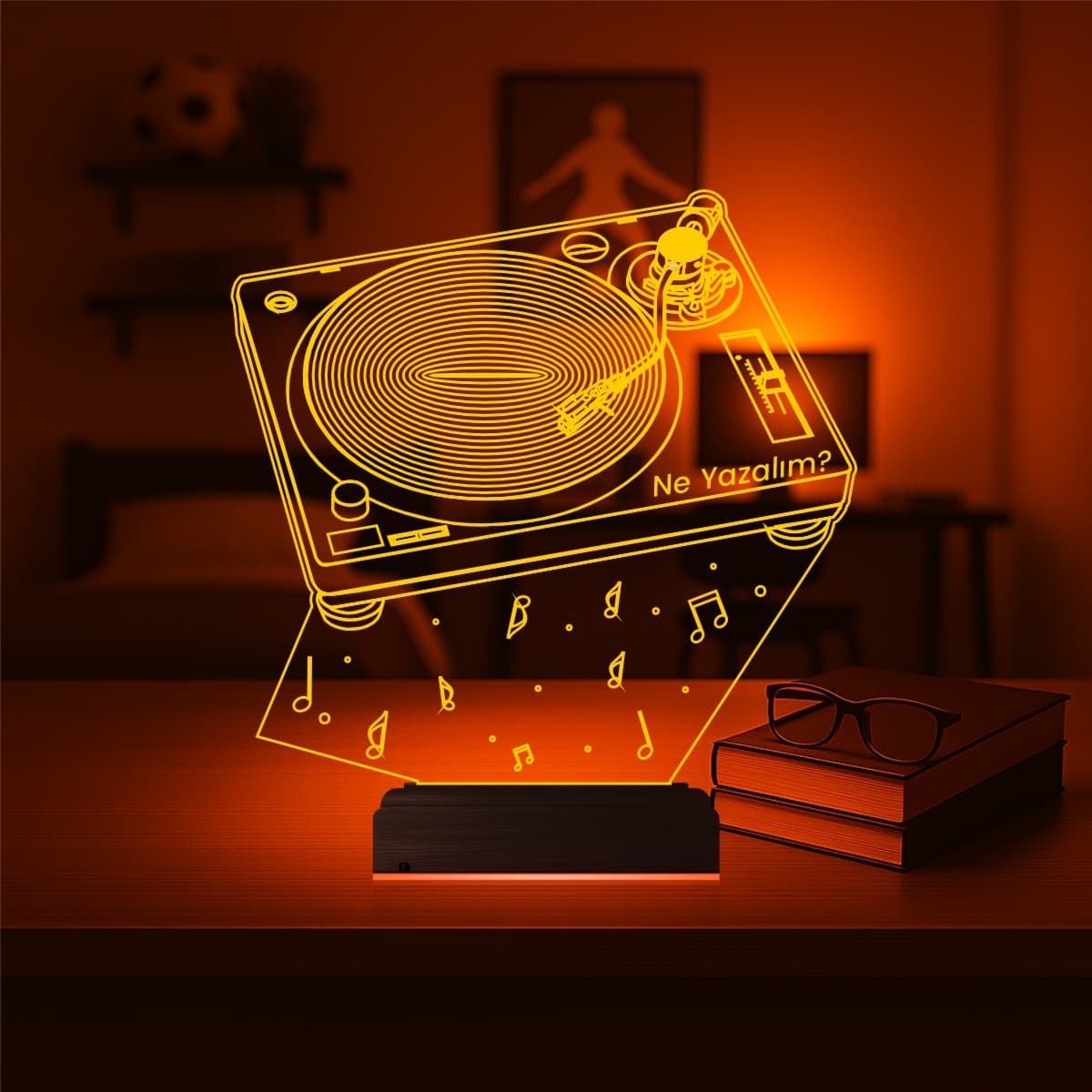 Проигрыватель винила — 3D LED Ночник | Подарок меломану 7