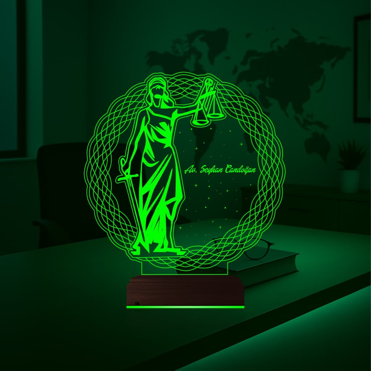 Фемида — 3D LED Ночник | Подарок юристу и адвокату 5