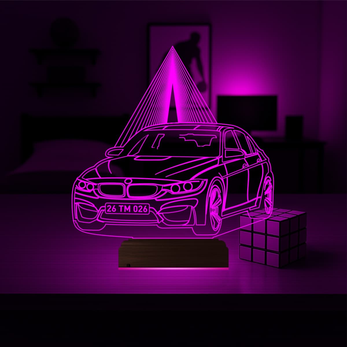 BMW — 3D LED Ночник | Подарок мужчине или автолюбителю 4