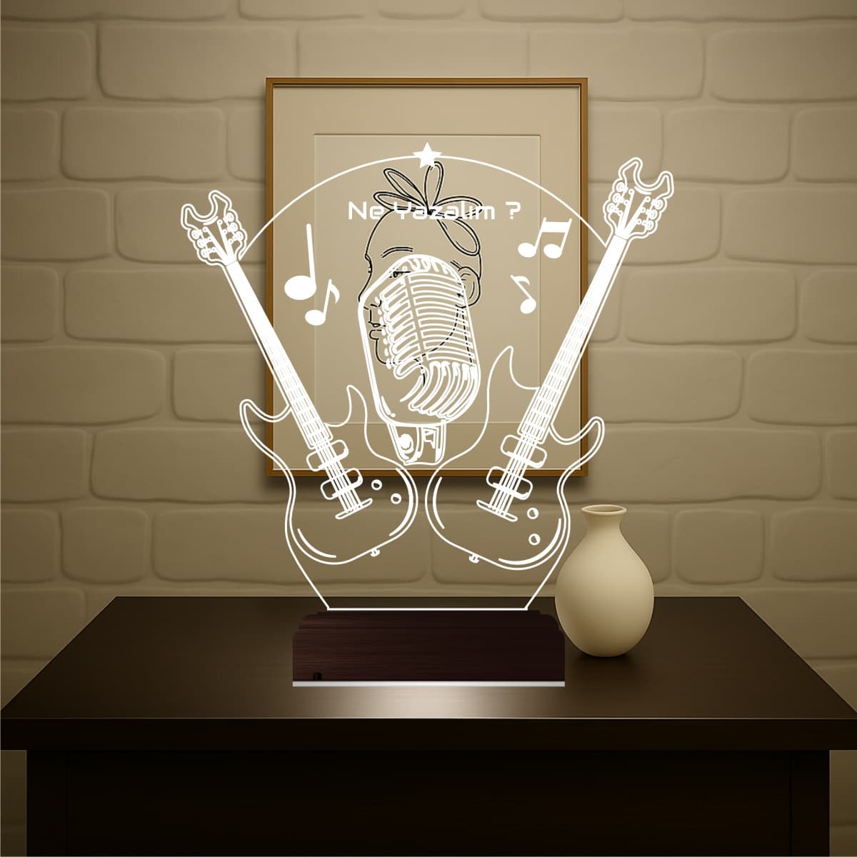Музыка и Гитара — 3D LED Ночник | Подарок меломану 1