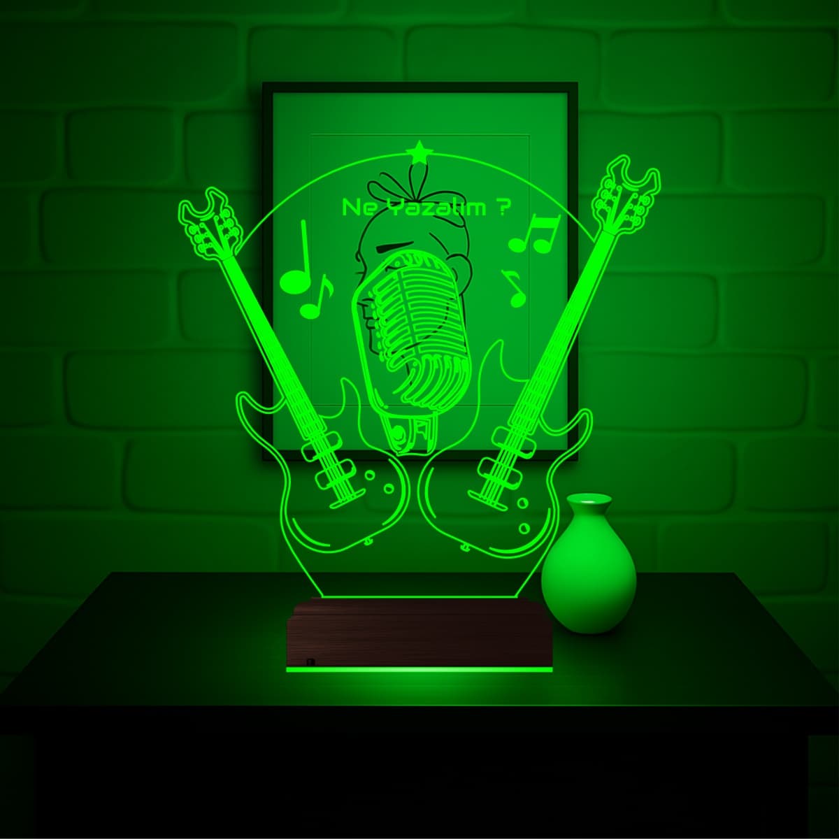 Музыка и Гитара — 3D LED Ночник | Подарок меломану 4