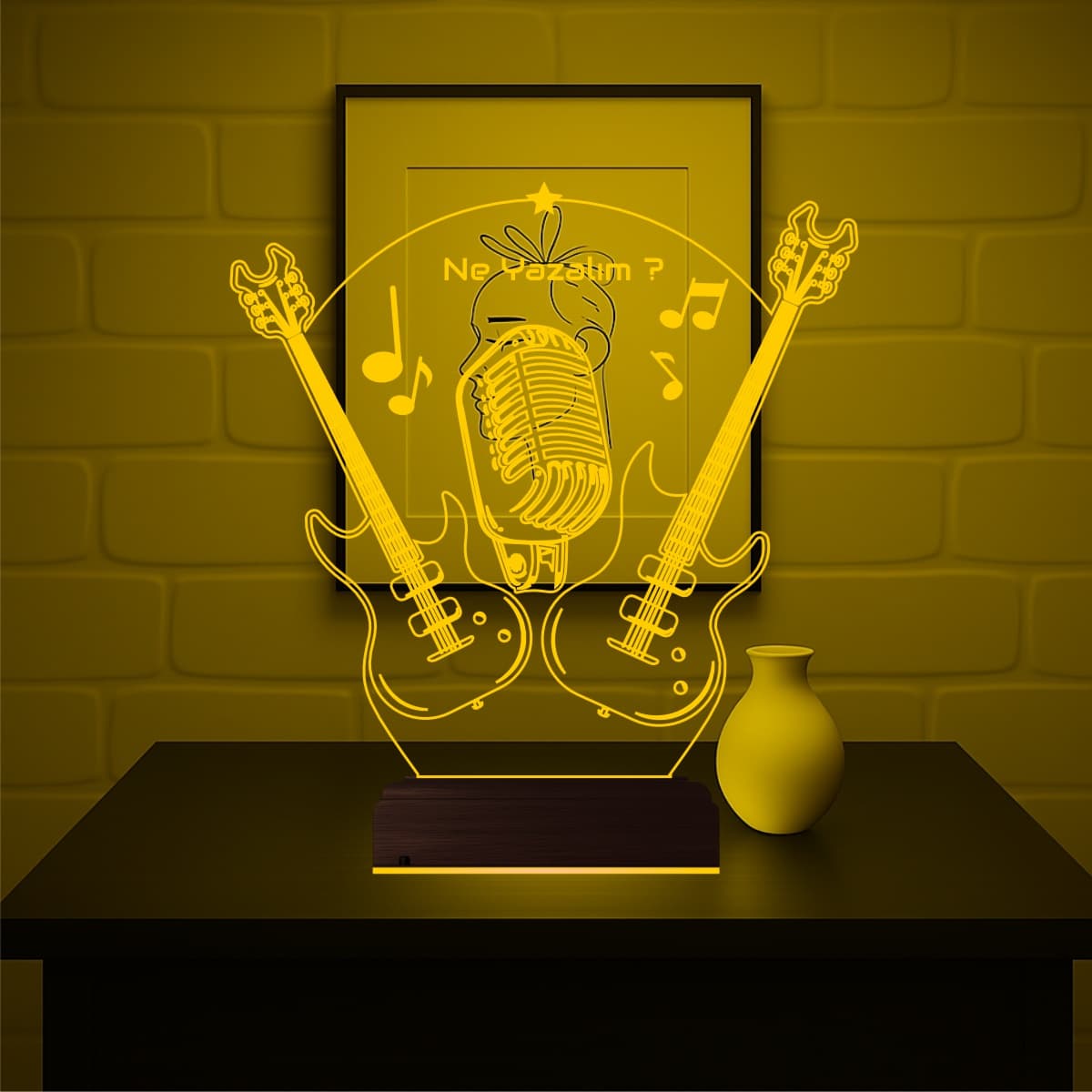 Музыка и Гитара — 3D LED Ночник | Подарок меломану 7