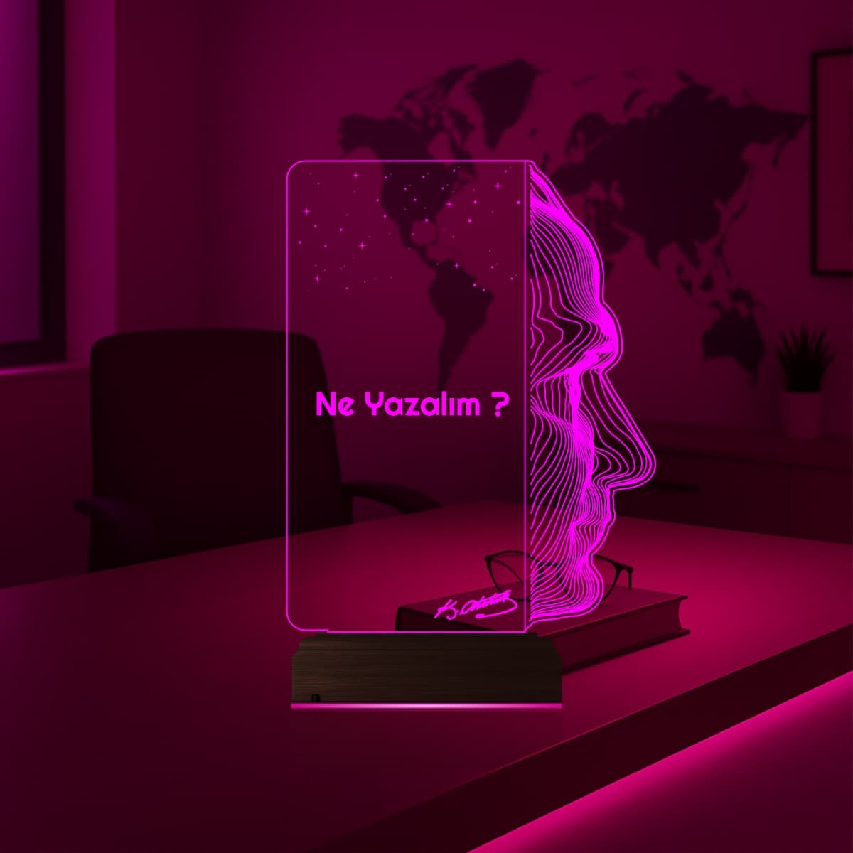 Ататюрк — 3D LED Ночник | Именной подарок руководителю 4