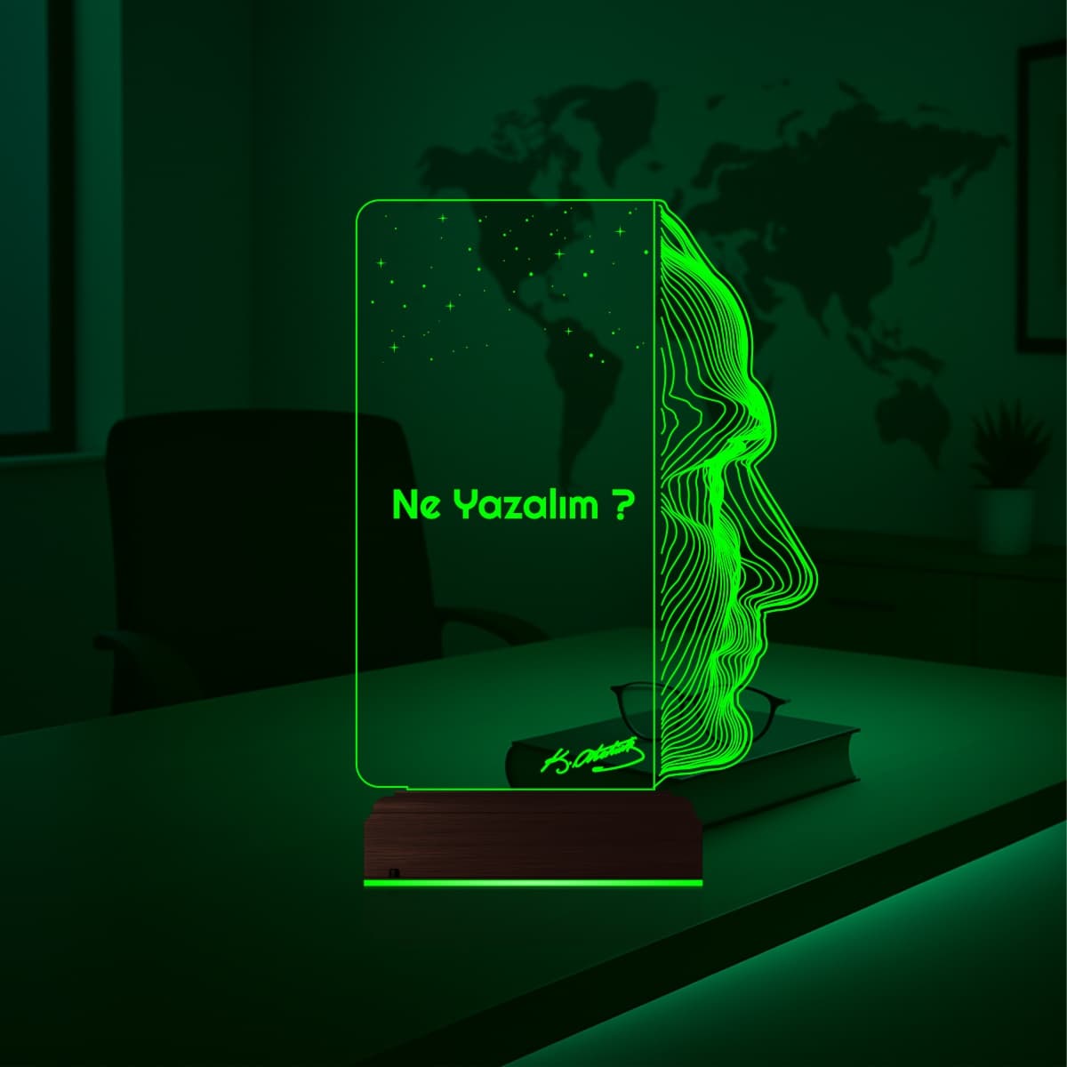 Ататюрк — 3D LED Ночник | Именной подарок руководителю 5