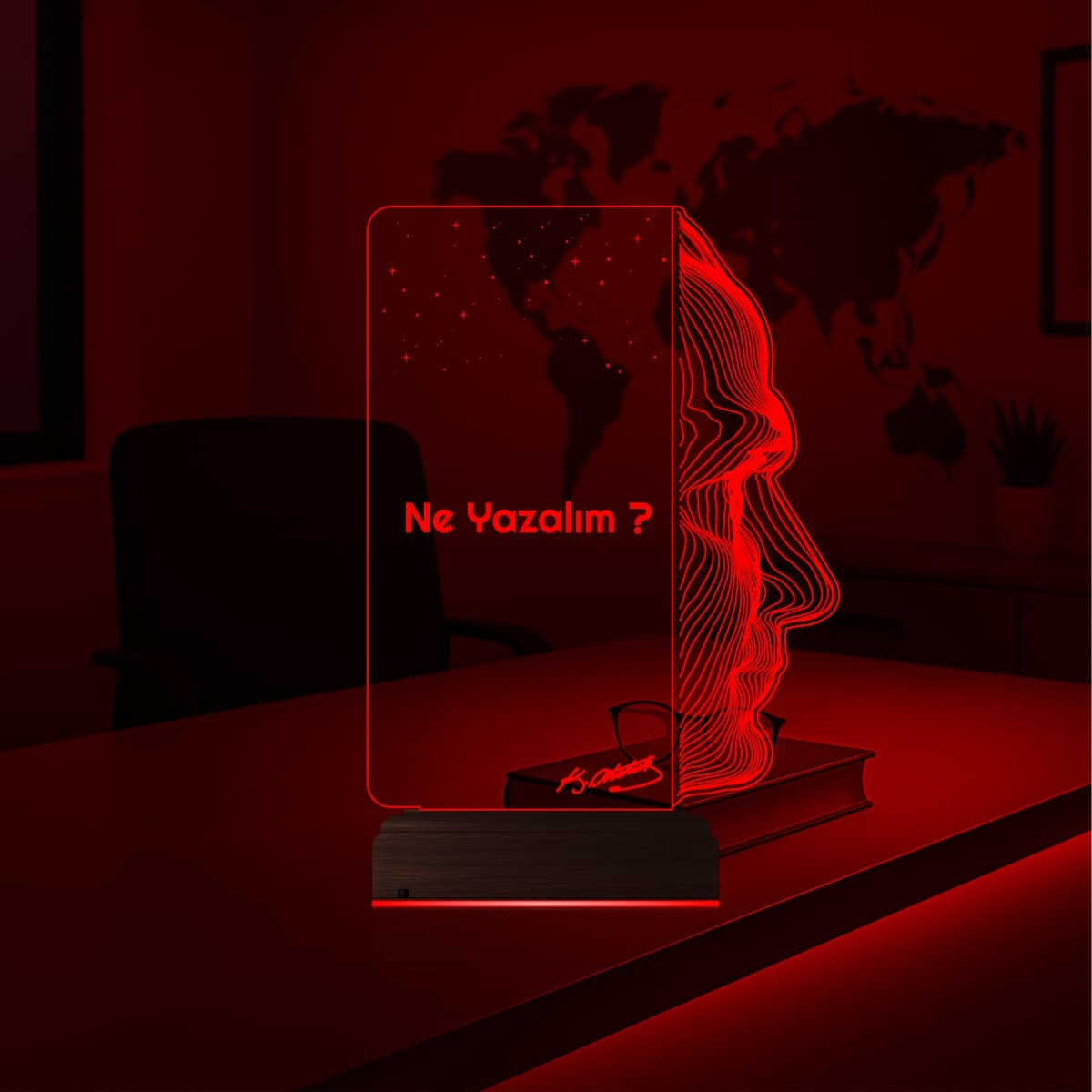 Ататюрк — 3D LED Ночник | Именной подарок руководителю 6