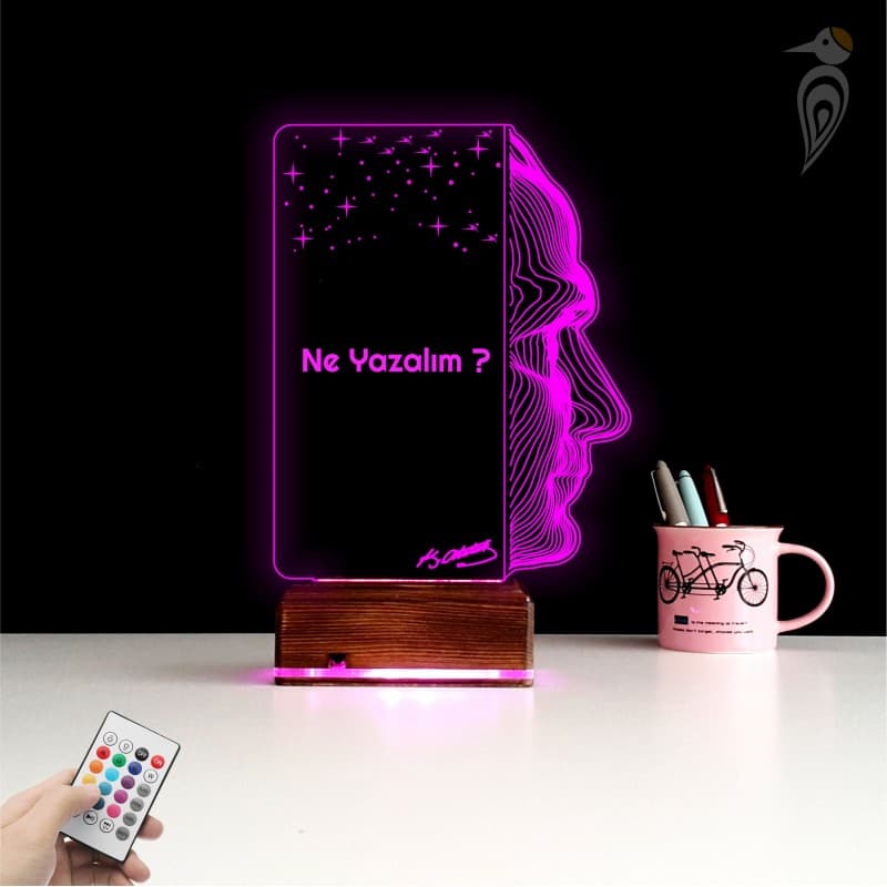 Ататюрк — 3D LED Ночник | Именной подарок руководителю 9