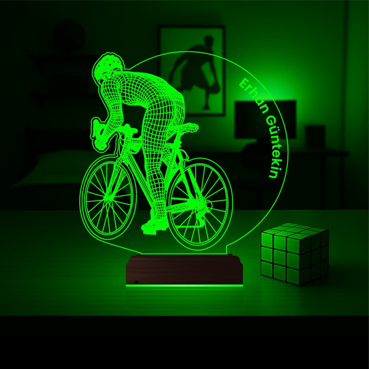 Велосипедист — 3D LED Ночник | Подарок спортсмену 5