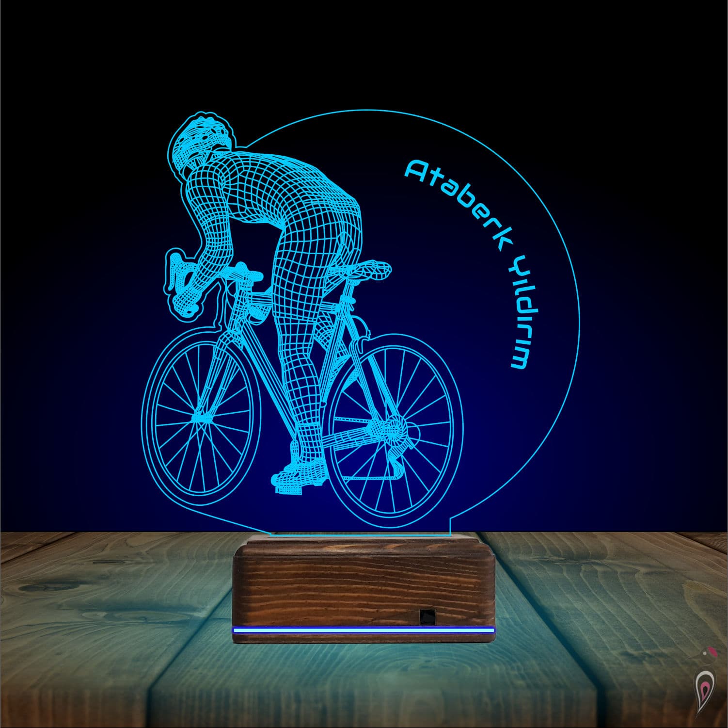 Велосипедист — 3D LED Ночник | Подарок спортсмену 10