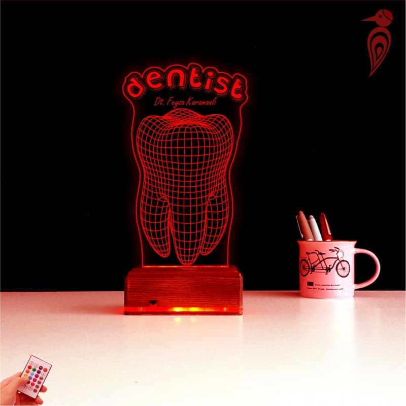 Зуб Стоматолога — 3D LED Ночник | Подарок врачу 9