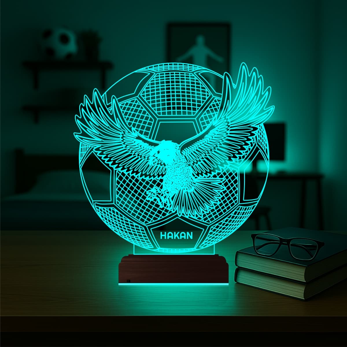 Орёл и Футбол — 3D LED Ночник | Подарок футболисту 1