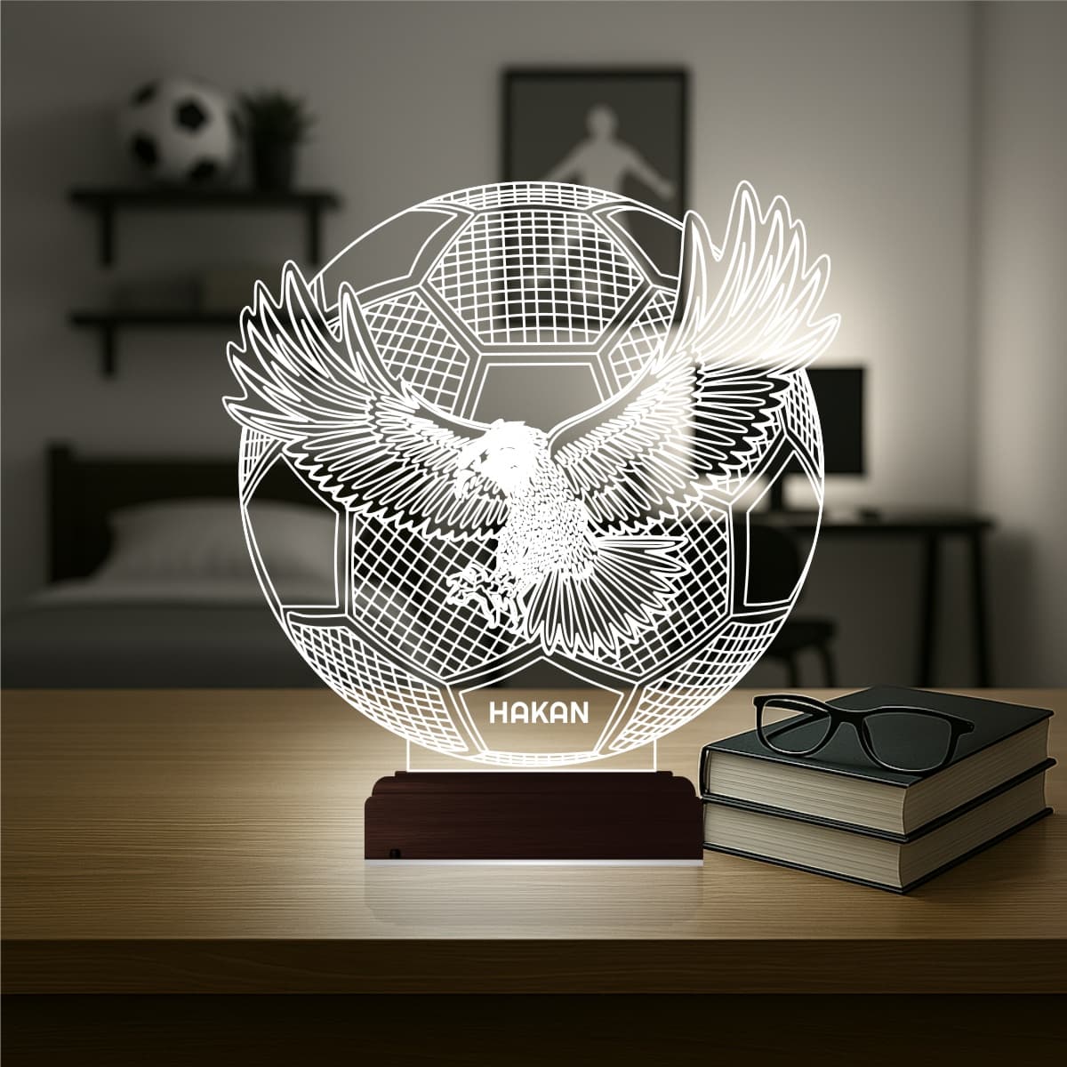 Орёл и Футбол — 3D LED Ночник | Подарок футболисту 3