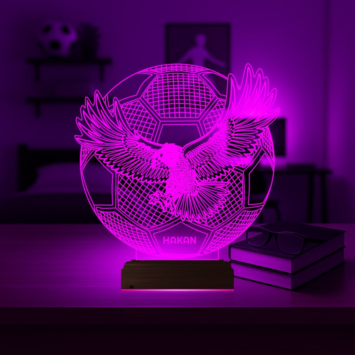 Орёл и Футбол — 3D LED Ночник | Подарок футболисту 4