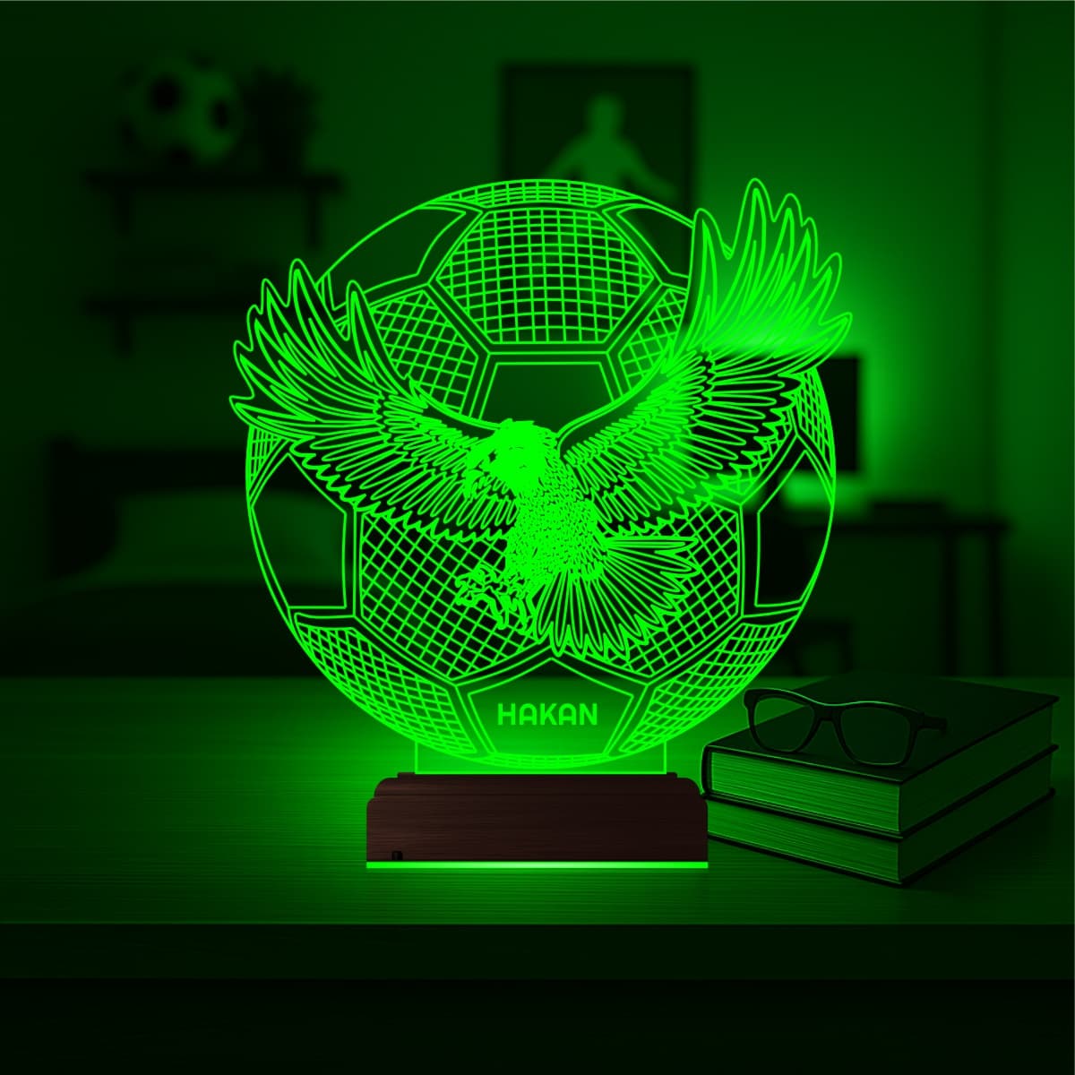 Орёл и Футбол — 3D LED Ночник | Подарок футболисту 5