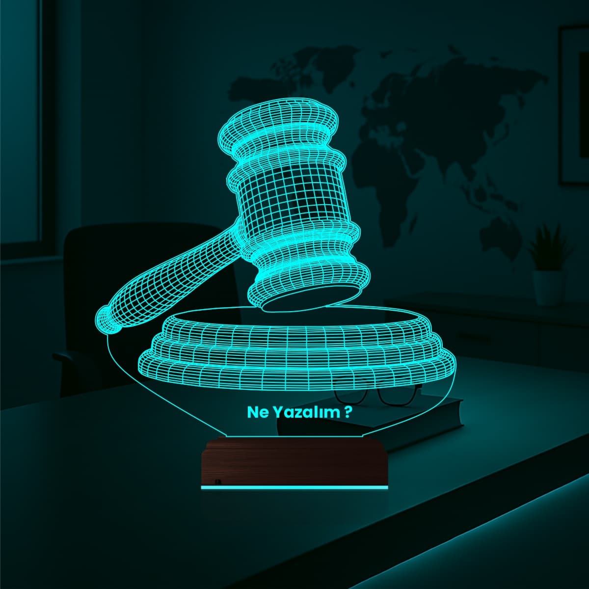 Судейский молоток — 3D LED Ночник | Подарок юристу 3