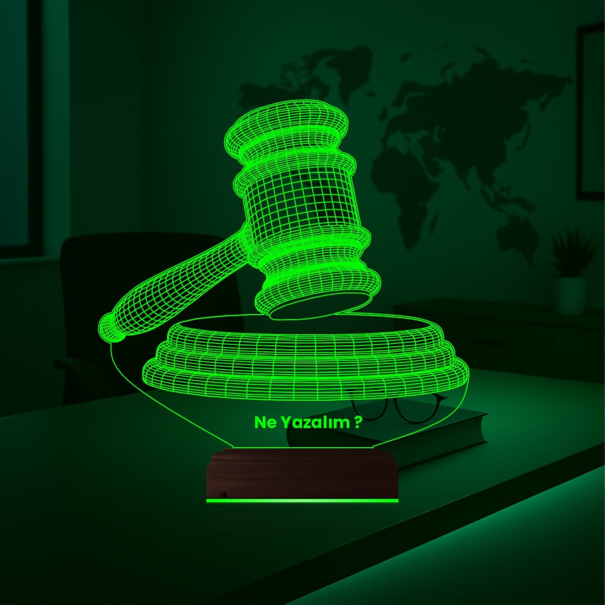 Судейский молоток — 3D LED Ночник | Подарок юристу 5