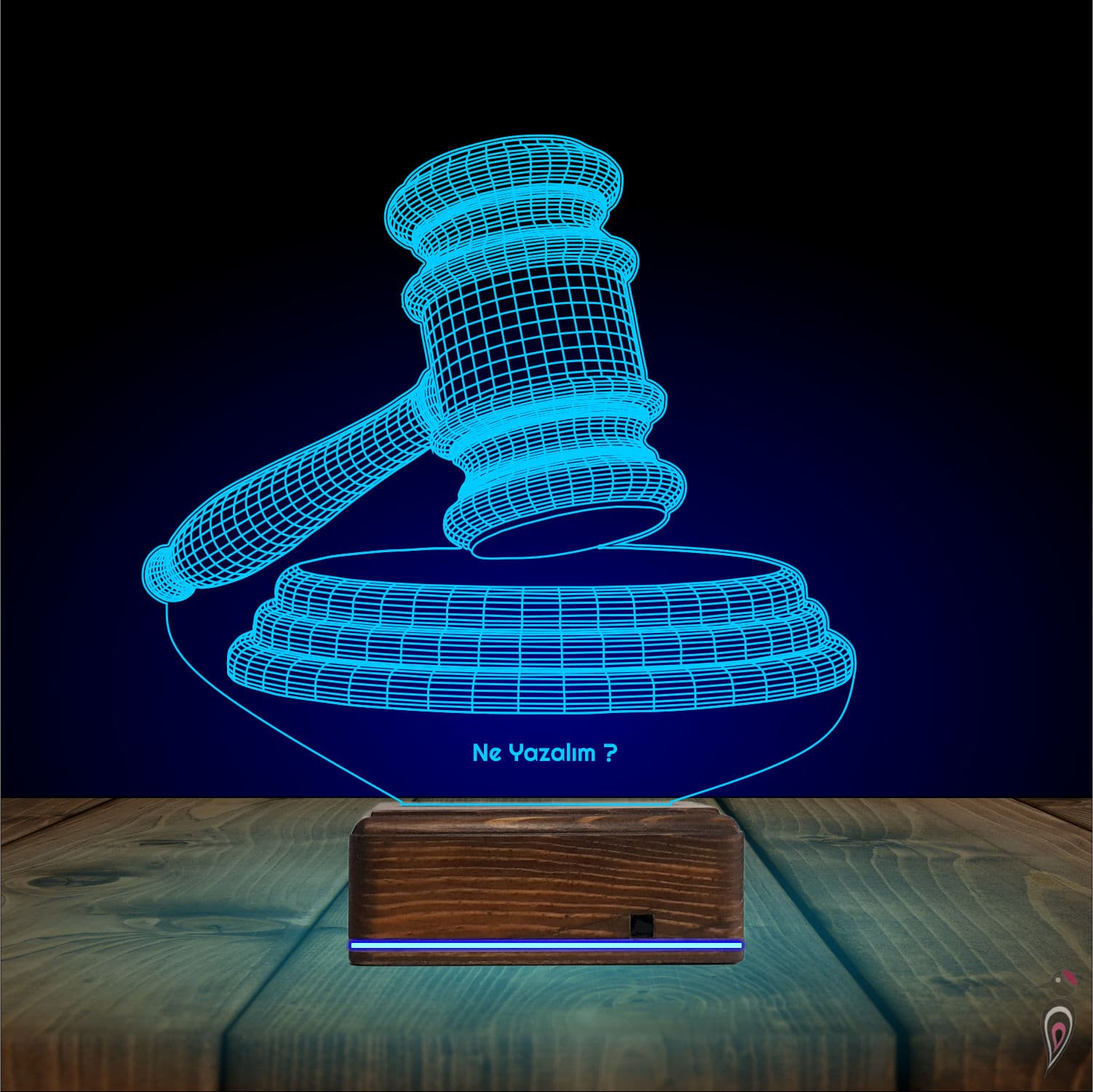 Судейский молоток — 3D LED Ночник | Подарок юристу 10