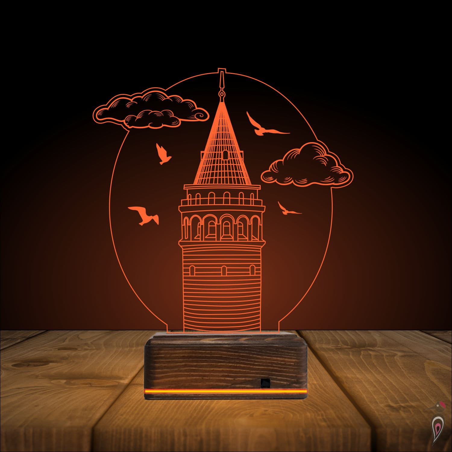 Галатская башня — 3D LED Ночник | Романтический подарок 9