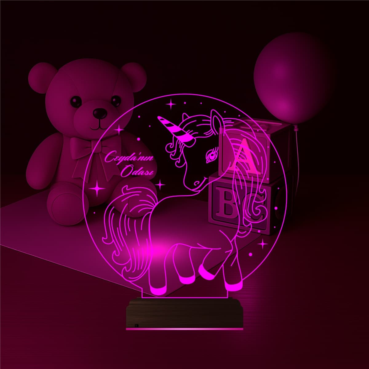 Единорог — 3D LED Ночник | Подарок девочке для детской комнаты 4