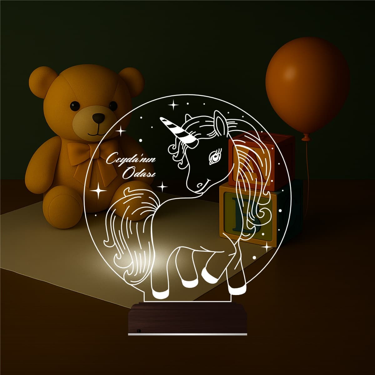 Единорог — 3D LED Ночник | Подарок девочке для детской комнаты 6
