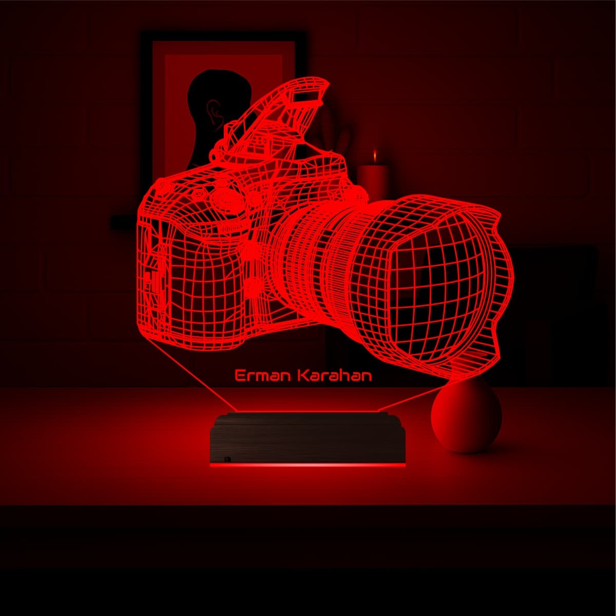 Фотоаппарат — 3D LED Ночник | Подарок фотографу 6