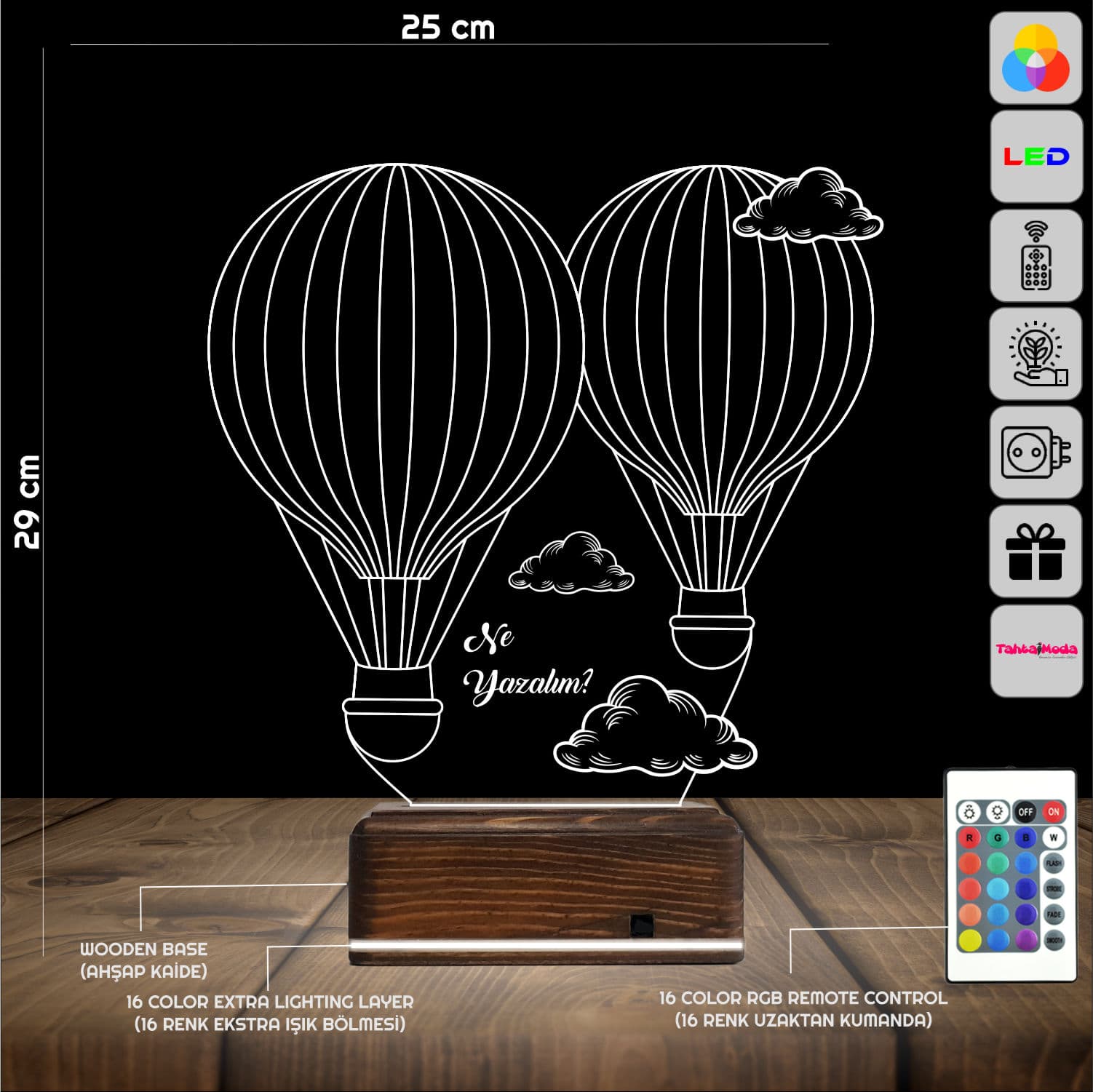 Воздушные шары 3D Ночник с именем 2