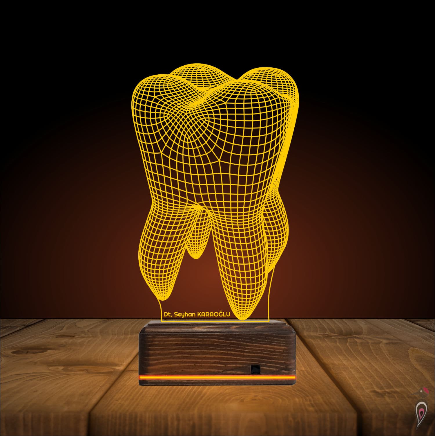 Зуб — 3D LED Ночник | Подарок стоматологу 9