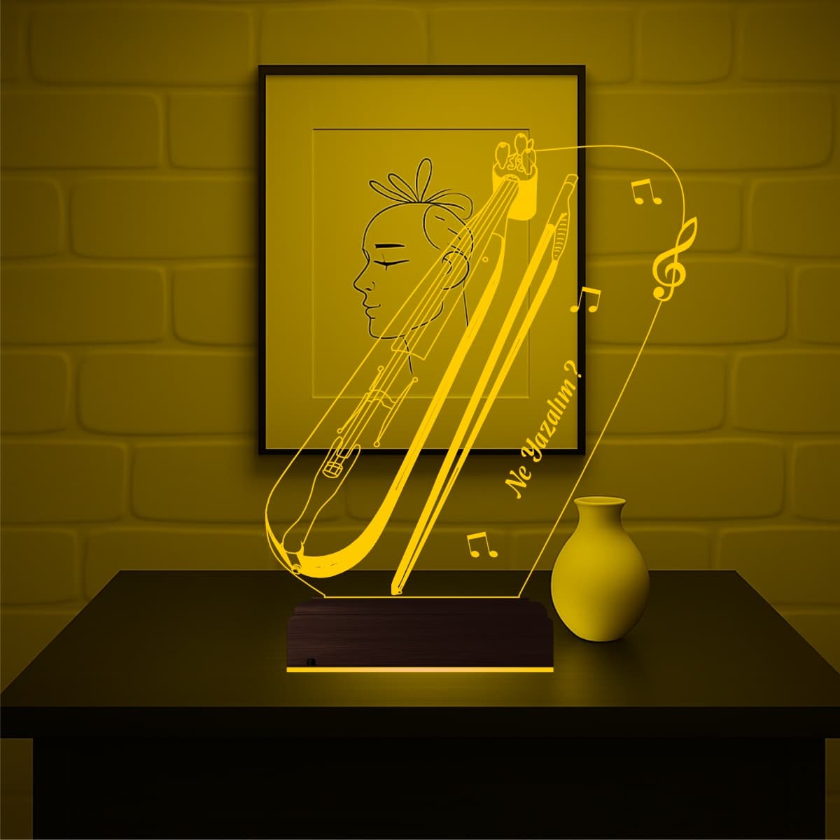 Кемане и Музыка — 3D LED Ночник | Подарок музыканту 3