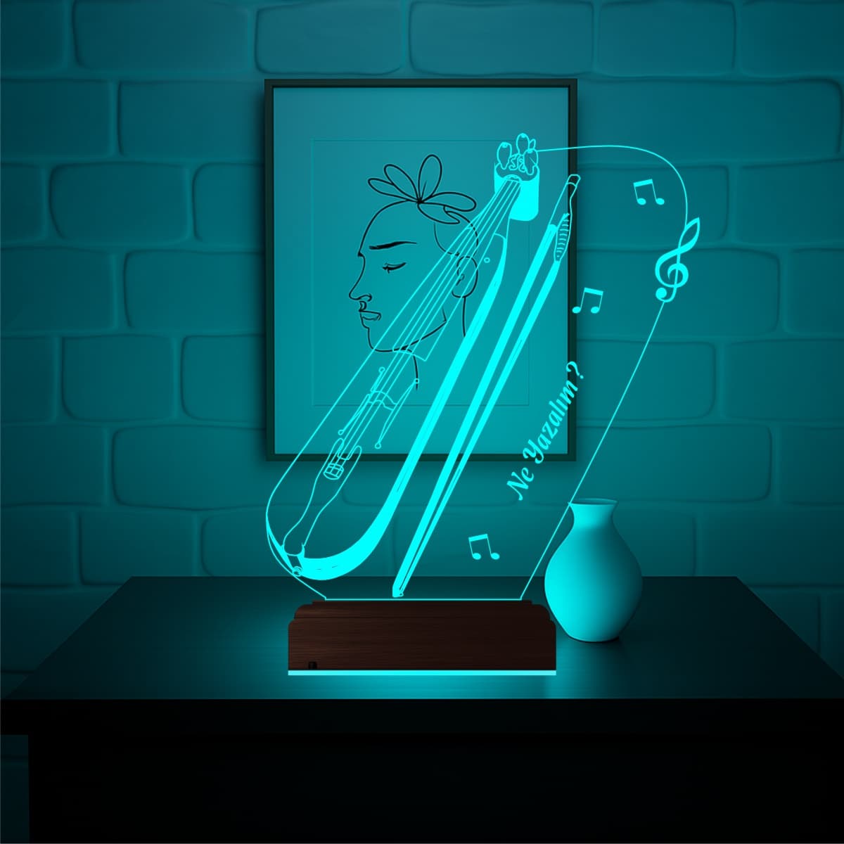 Кемане и Музыка — 3D LED Ночник | Подарок музыканту 6