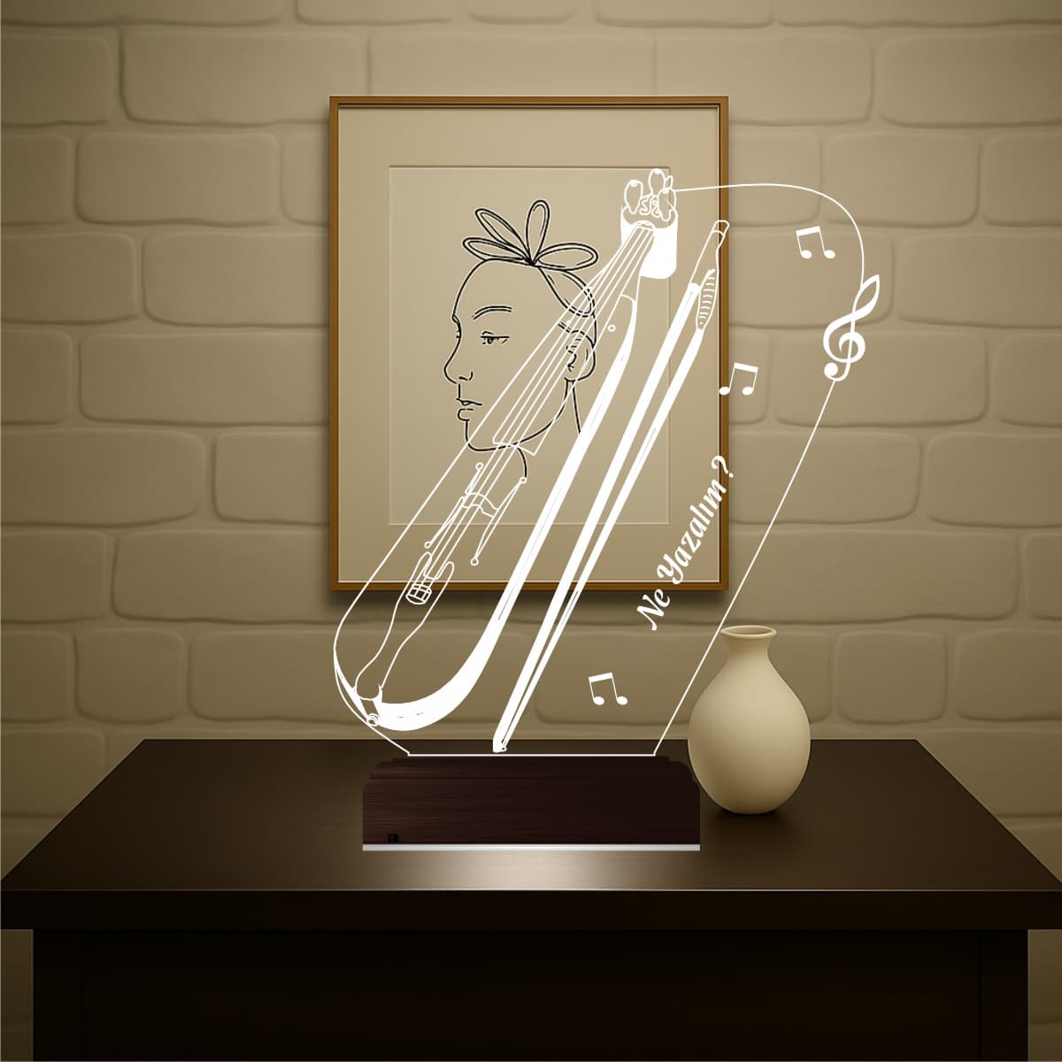Кемане и Музыка — 3D LED Ночник | Подарок музыканту 7