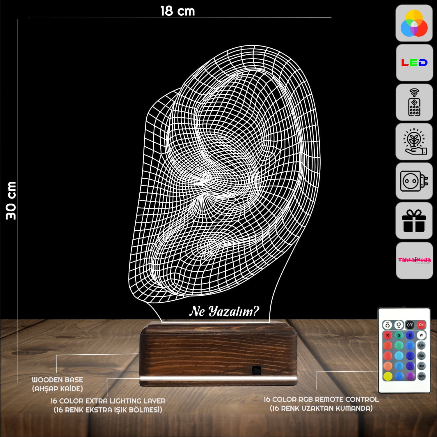Ухо — 3D LED Ночник | Подарок врачу-отоларингологу 2