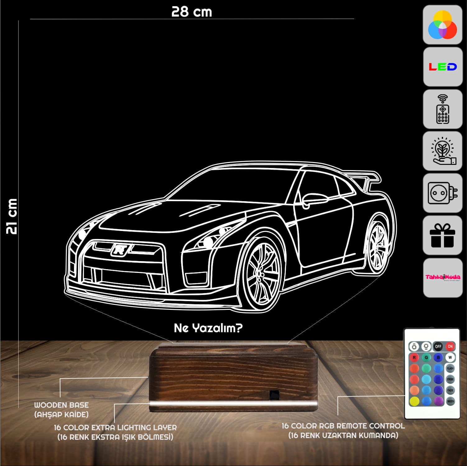 Nissan GT-R 3D Ночник 2
