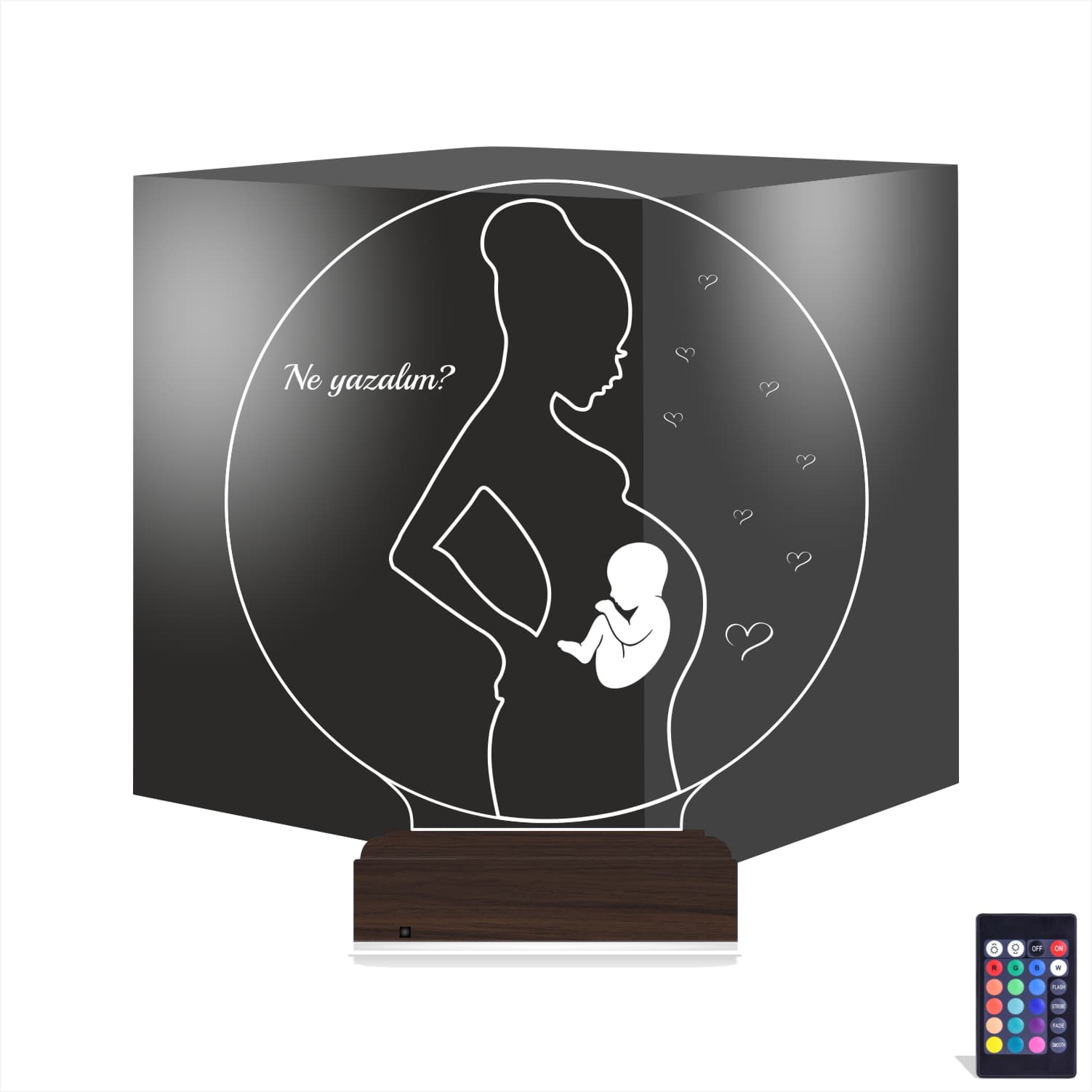 Беременная Мама 3D Ночник с Гравировкой 1