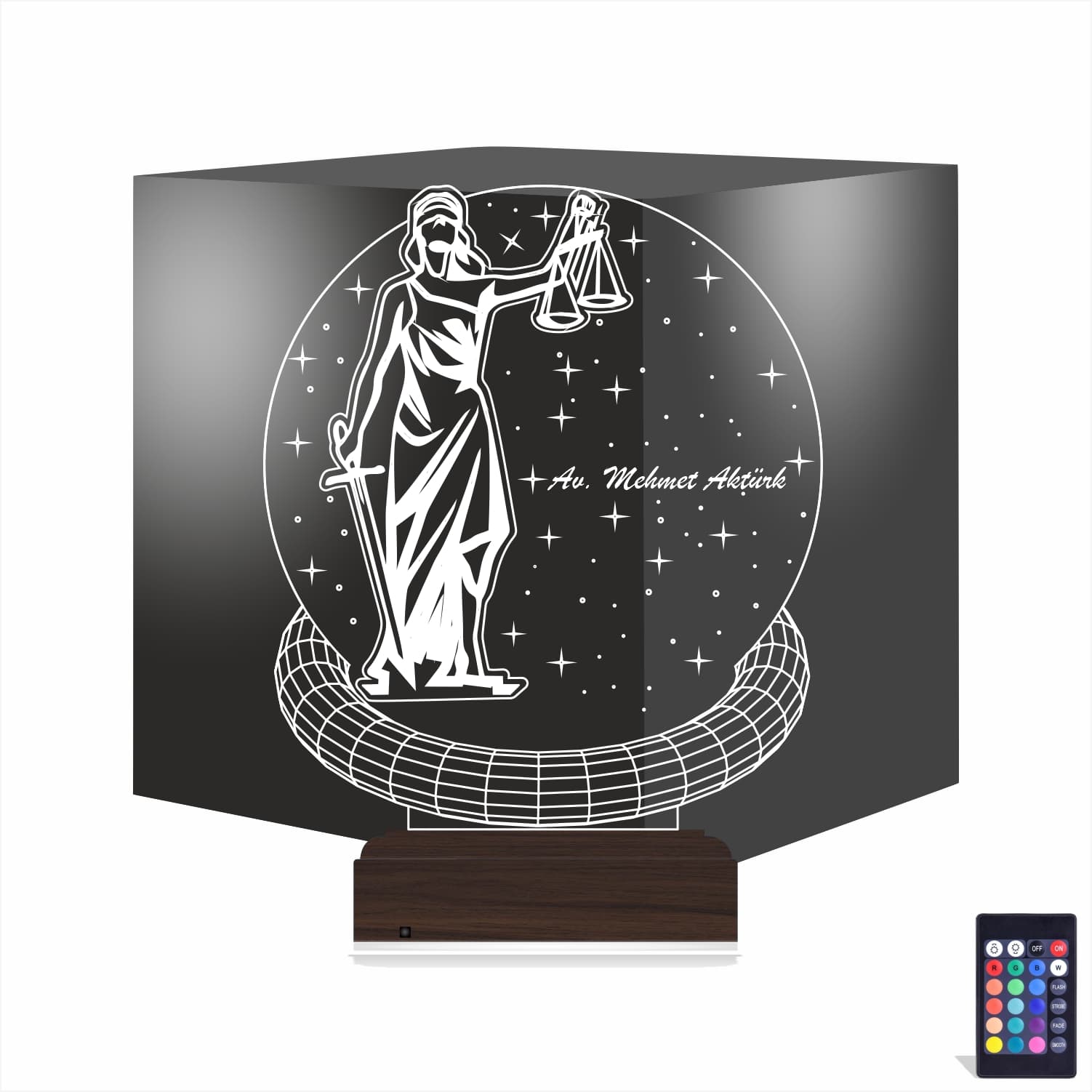 Фемида — 3D LED Ночник | Подарок юристу и адвокату 1