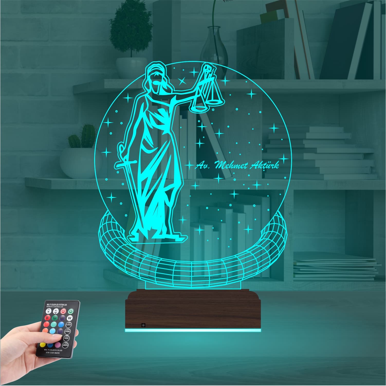 Фемида — 3D LED Ночник | Подарок юристу и адвокату 3