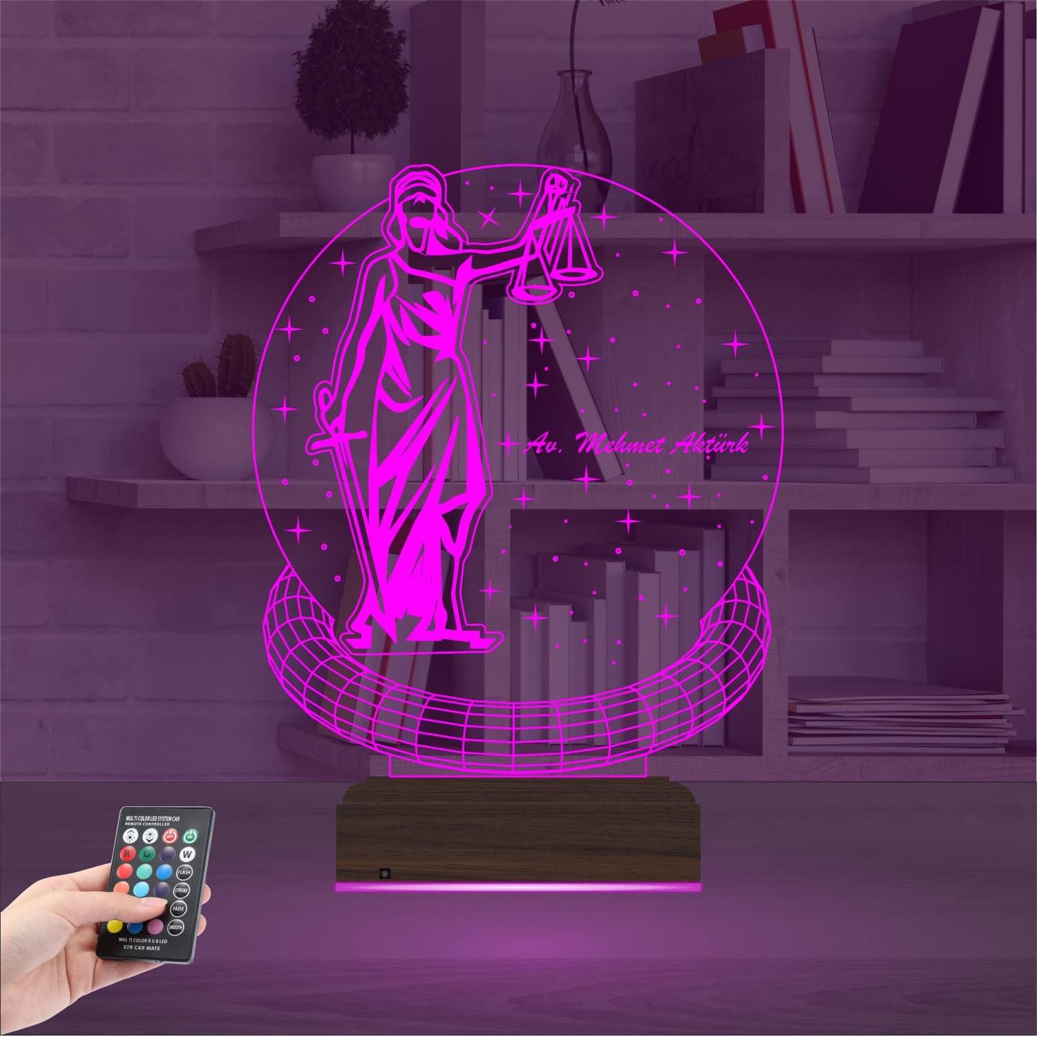 Фемида — 3D LED Ночник | Подарок юристу и адвокату 4