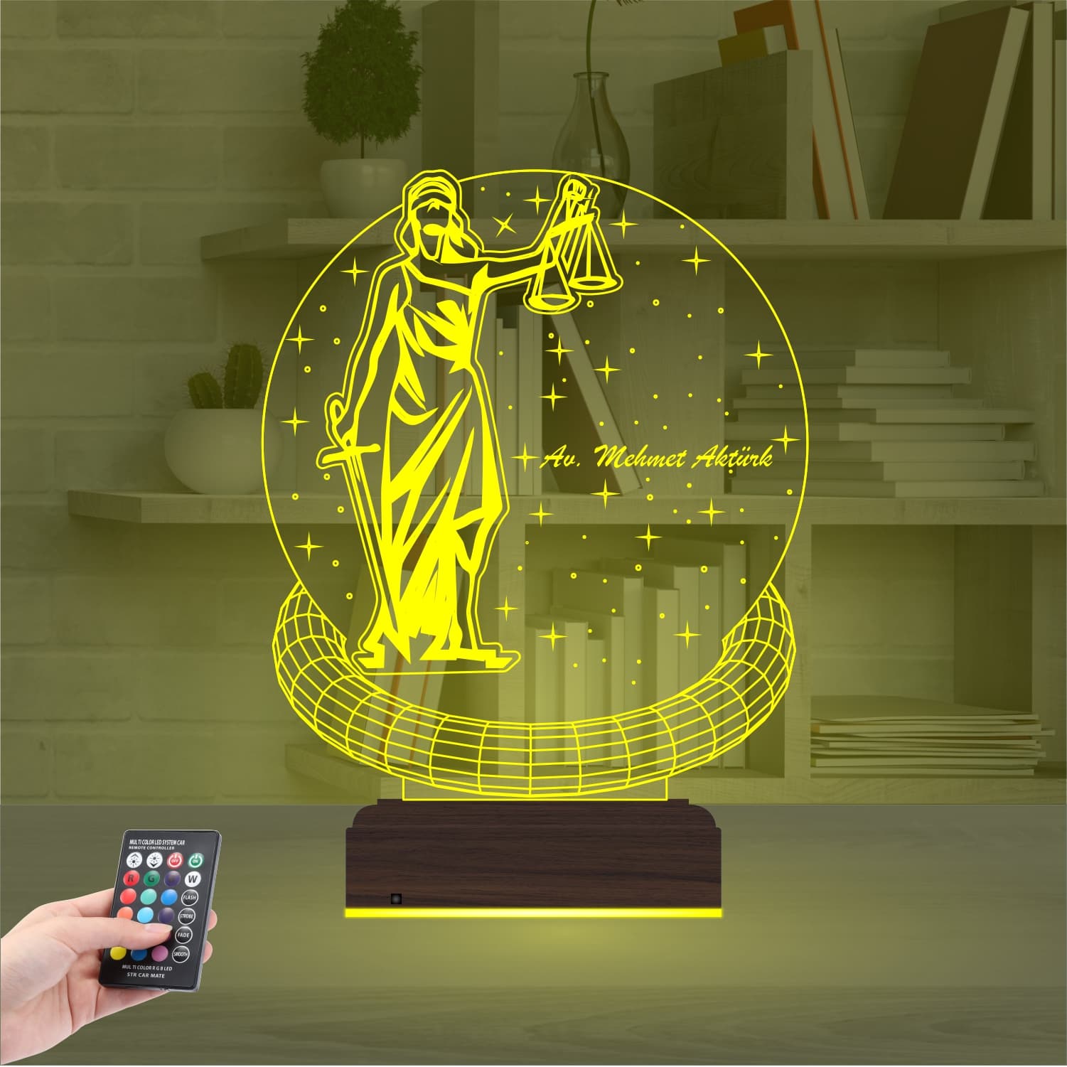 Фемида — 3D LED Ночник | Подарок юристу и адвокату 7