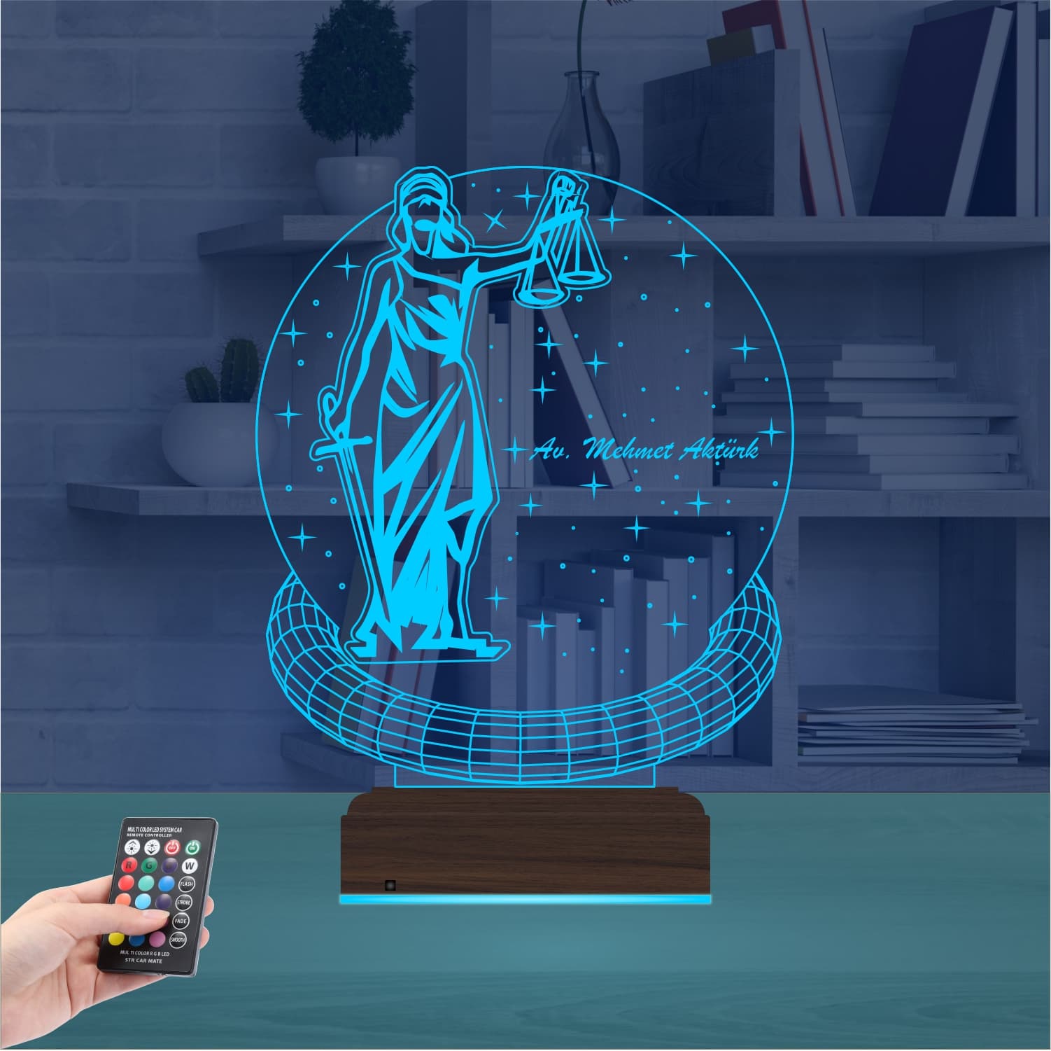 Фемида — 3D LED Ночник | Подарок юристу и адвокату 9