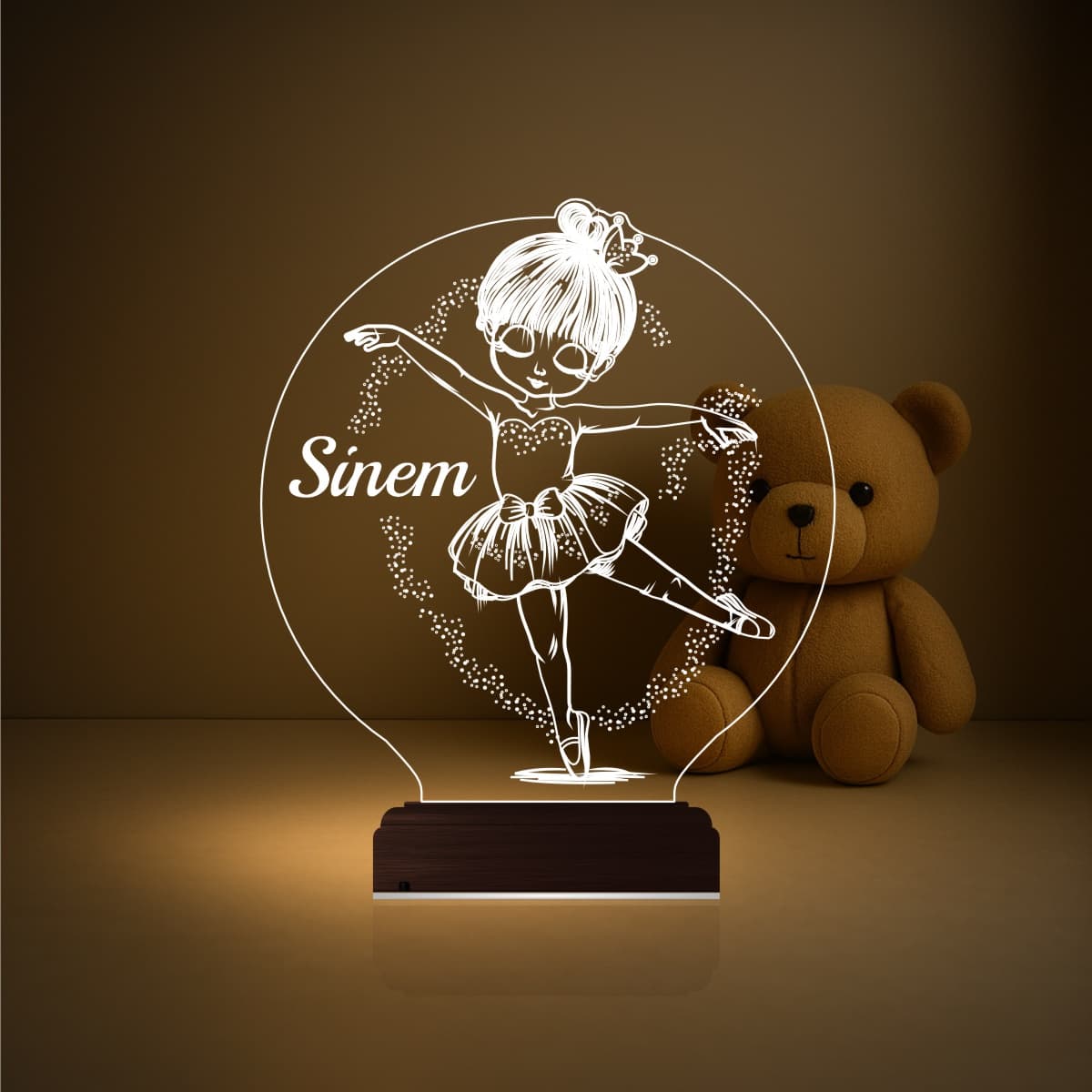 Балерина — 3D LED Ночник | Подарок девочке 5