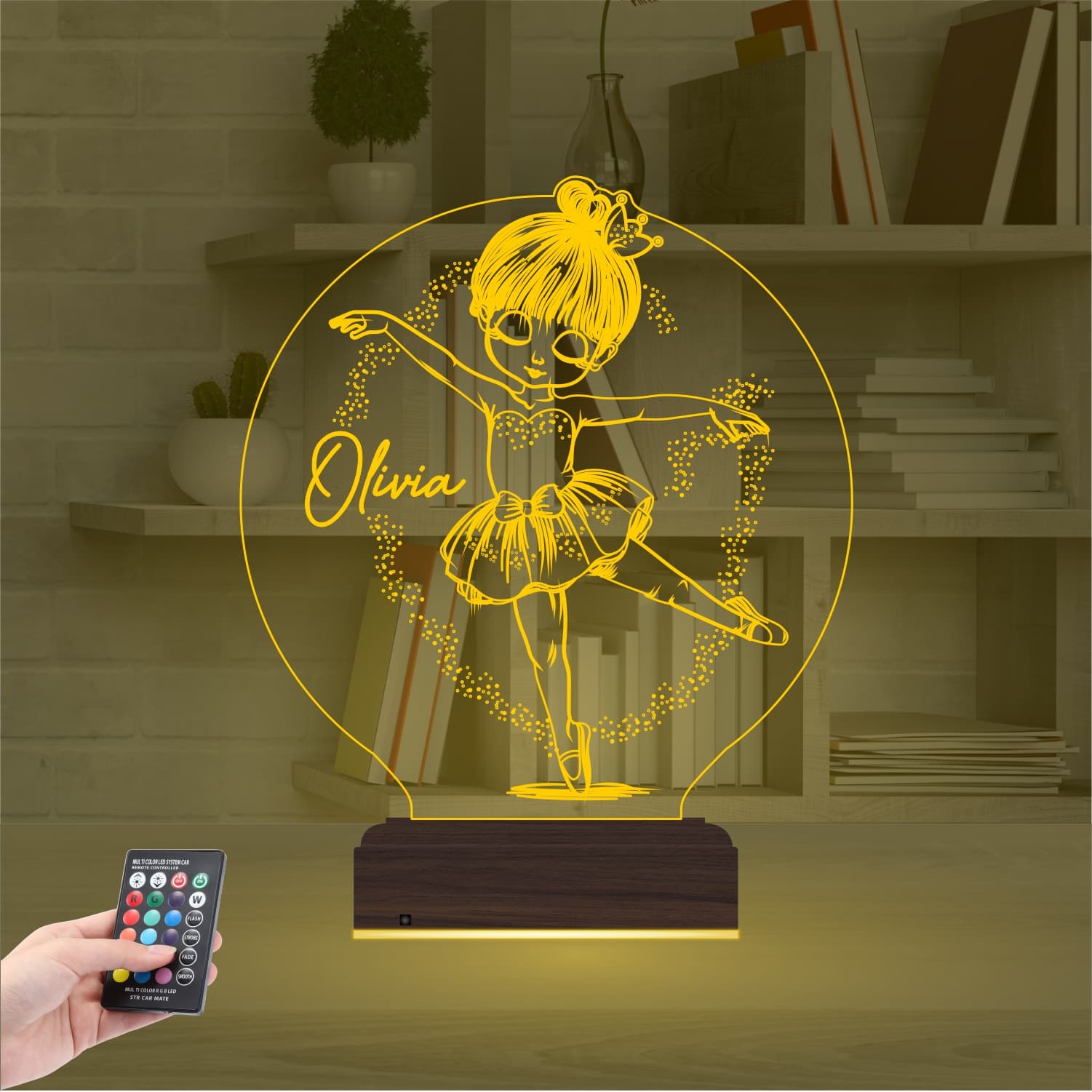 Балерина — 3D LED Ночник | Подарок девочке 8