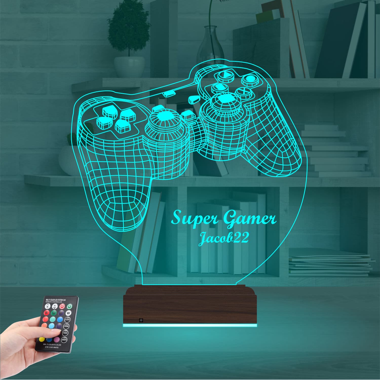 Геймпад 3D Ночник с именем 3