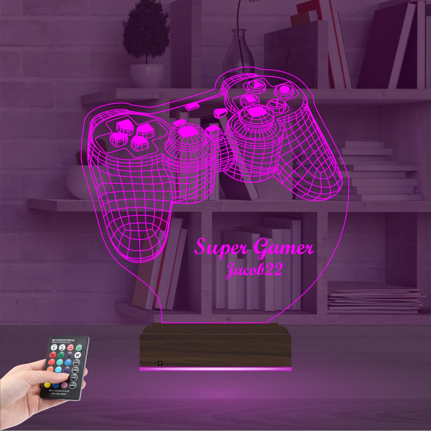 Геймпад 3D Ночник с именем 4