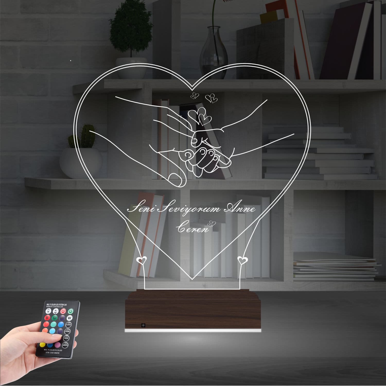 Руки матери и ребенка — 3D LED Ночник | Подарок маме 2